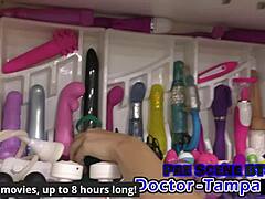 dr tampa helps selena sativa chase that elusive orgasm with toys