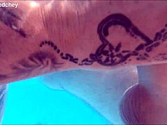 i love this holiday pool threesome with big tits babe