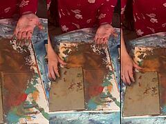 Big eyeglasses ASMR acrylic nails bloom mist art part 1