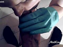 Wanna see me suck through these plastic gloves?