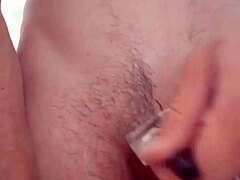 i masturbate my prolapse with hot water shave my big tattooed dick and get anal pleasure from fucking my stretched anal hole