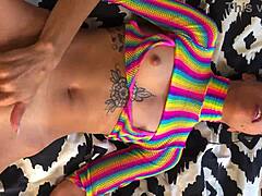 plugged petite latina sucks and takes every inch deep