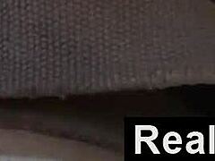 black gf working her ass on his lap