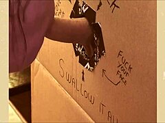 Amateur Babe Sucks Hard Cock Through Homemade Gloryhole In Steamy Blowjob Session