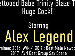 Dark Haired Tattooed Hottie Trinity Blaze Face Fucked By Alex Legend