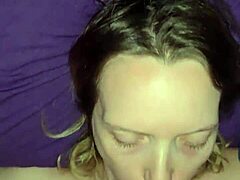 milf gets facial after rough face fucking 😈