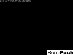romi enjoys hot lesbian fun licking pussy and tits