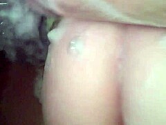 moms away stepdad joins me in the bathroom for anal
