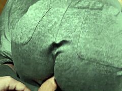 ass worship and cumshot on nina lulu sweats