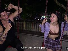 she was shy but curious playground interview turns into all night anal
