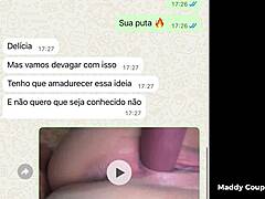 Esposa gozou querendo dp em conversa do whatsapp com o marido