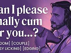 Audio guides male sub to timed release