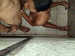 camera catches stepsiblings fucking in bathroom