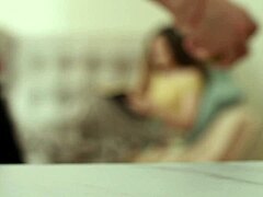 Brunette reaches climax during first anal