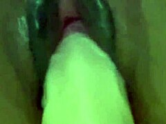 wet pussy gets toyed in shower