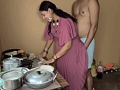 hot lady sucks dick moaning in kitchen fuck