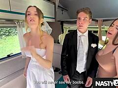 Nasty club russian bride polly young cuckold sex outdoors