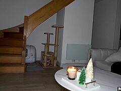 a french woman with huge tits on christmas eve