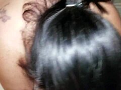 Sexy bbw deepthroats gags and gets fucked