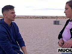 cute latina amy redhead at the beach in muchasexo
