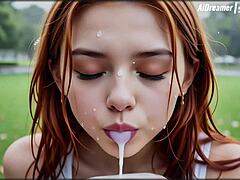 girl dreamed of rainy warmup before the blowjob