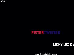 Fistertwister Offers Frantic Fist Fucking For Busty Blonde European Lesbian Scene