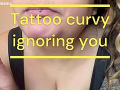 Curvy tattooed girl ignores your fetish