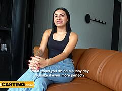 Amateur Latina Teen Gets Her Pussy Filled By Big White Cock In Casting