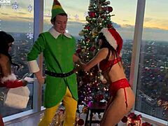 aaliyah and yasmina catch a naughty elf stealing christmas presents