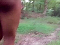 phat ass femboy goes hiking in the woods