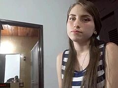 My stepsister and I got aroused alone in cabin, touching until we banged