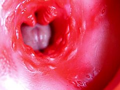 La polla roja grande explota dentro del agujero jugoso