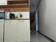 Risky Sex While Hubby Bathed, Fucked His Friend, Almost Caught!