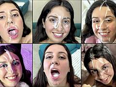 Cum Face Compilation Swallows Loads Mouthful Jizz Facials Sucking