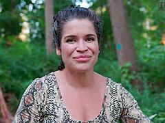 that milf in a thong bodysuit flashing her big ass on the trail... damn