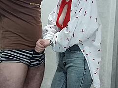 hey sexy stepmom's stroking my cock so good