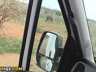 Naughty Kenyan girlfriend surprises with deepthroat before hung boyfriend delivers rough doggystyle fucking in homemade interracial action.